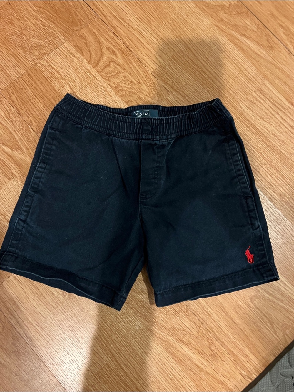 Polo by Ralph Lauren Black Shorts with Red Pony Embroidery